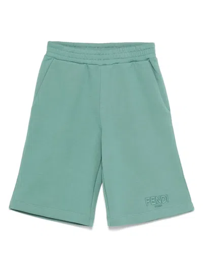 FENDI JERSEY-FLEECE BERMUDA SHORTS