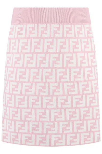 Fendi Kids' Jersey Junior Skirt In Rosa