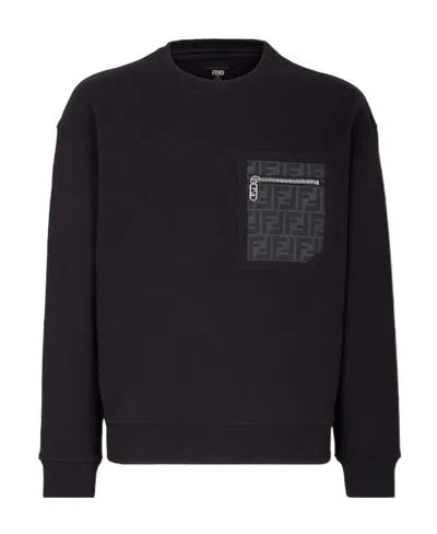 Fendi Jersey Sweatshirt In Blue