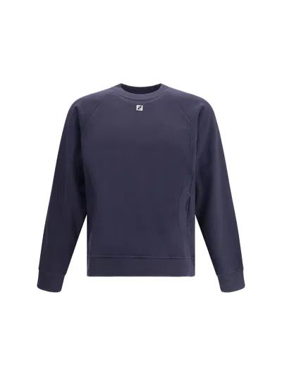 Fendi Jersey Sweatshirt In Blue