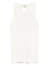 Fendi Top In Misto Seta Avorio Donna In White