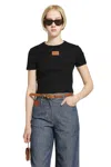 Fendi Jersey T-shirt In Black