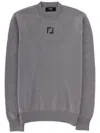 Fendi Regular-fit Wool Jumper In Gray