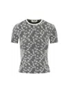 Fendi Floral Print Crewneck T-shirt In Black