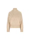 Fendi High-neck Honeycomb-knit Turtleneck In Multi