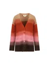 Fendi Gradient Mohair And Wool Oversized Cardigan Clothing In Multi