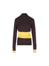 Fendi Woman Turtleneck Dark Purple Size 8 Wool, Polyamide, Polyurethane, Viscose, Polyester In Purple
