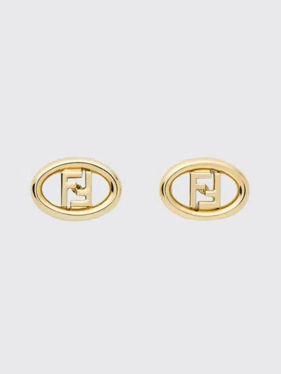 Fendi Orbit Stud Earrings In Gold