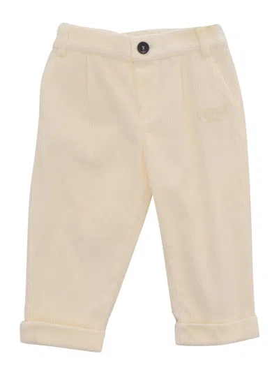 Fendi Jr Kids' Corduroy Trousers In White