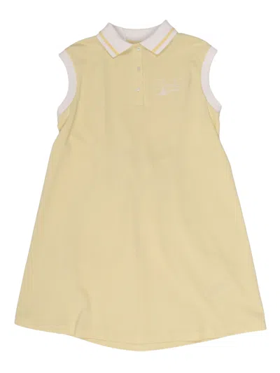 Fendi Jr Dress Cotone Piquet In Yellow