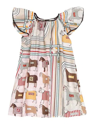 Fendi Jr Kids' Dress In Multi
