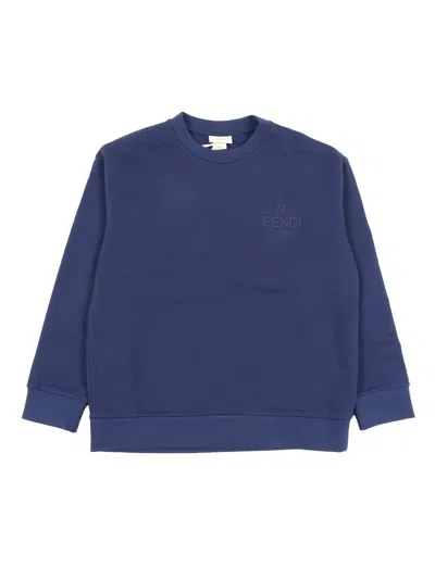 Fendi Jr Felpa Felpa In Blue