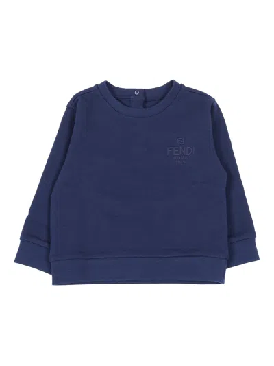 Fendi Jr Felpa Felpa In Blue