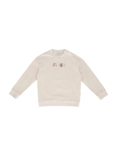 Fendi Jr Felpa In Gray