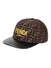 Fendi Jr Ff Baseball Cap In Brown