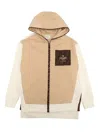 Fendi Jr Gabardine Sweatshirt In Beige