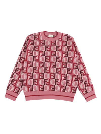 Fendi Jr Girocollo Ff Dama Knitwe In Multi