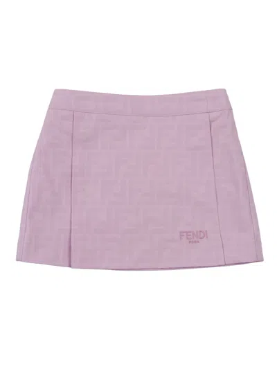Fendi Jr Kids'  Gonna Ff Cotton Jacq In Purple