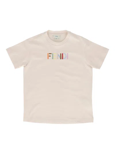 Fendi Jr Kids'  Jersey In Gray