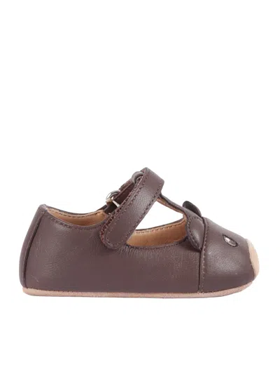 Fendi Jr Sandalo Nappa+camoscio In Brown