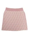 Fendi Jr Knitted Skirt In Pink