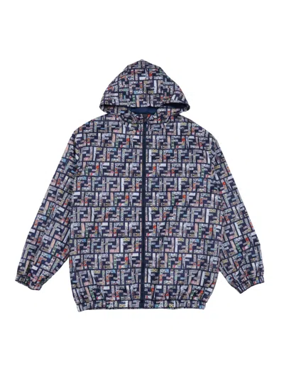 Fendi Jr K-way Nylon Ff Anima In Multi