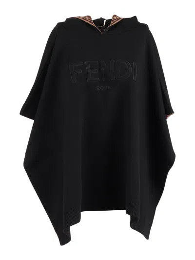 Fendi Jr Kids'  Mantella Fendi Roma In Black