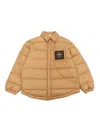 Fendi Jr New Nylon Down Jacket In Beige