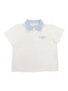 Fendi Jr Piquet Cotton Polo In White