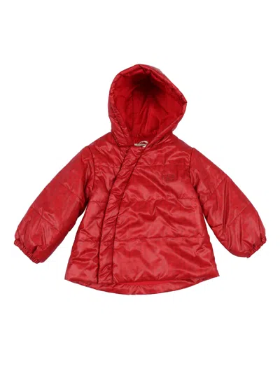 Fendi Jr Piumino Nylon Ff In Red