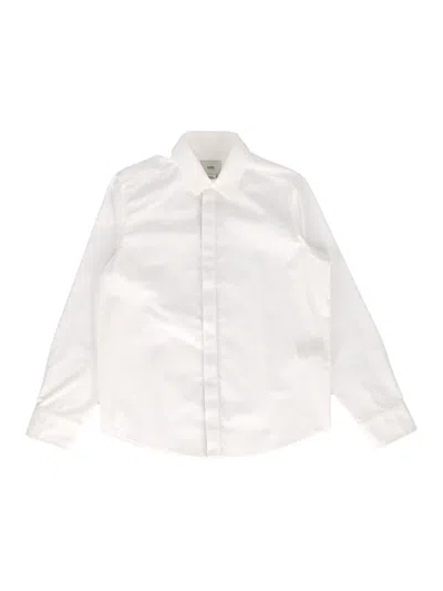 Fendi Jr Kids' Poplin Shirt In White