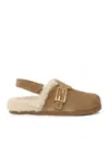 Fendi Jr Sabot Shoes In Brown
