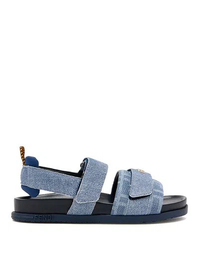 Fendi Jr Kids' Sandals In Blue