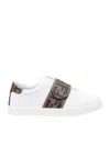 Fendi Jr Ff Band Sneakers In Bianco