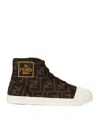 Fendi Jr Sneakers In Brown