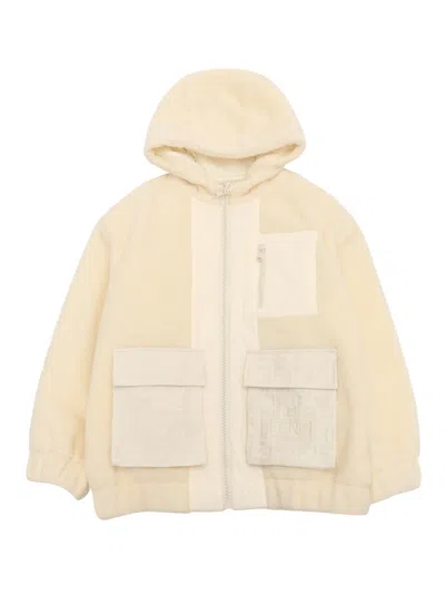 Fendi Jr Teddy Jacket In White