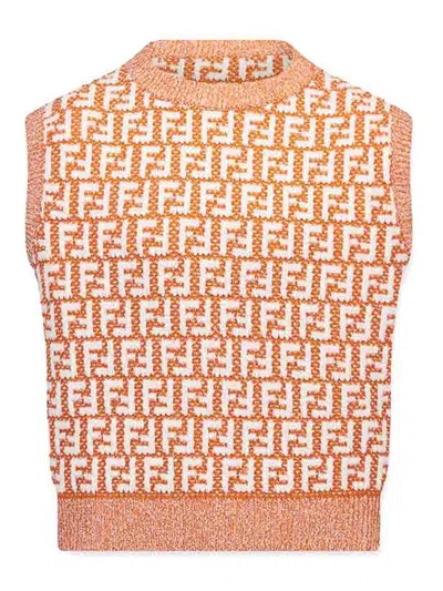 Fendi Jr Kids' Top In Brown