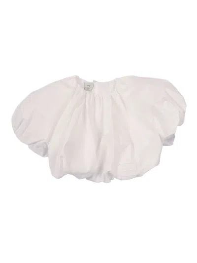 Fendi Jr Top Popeline In White