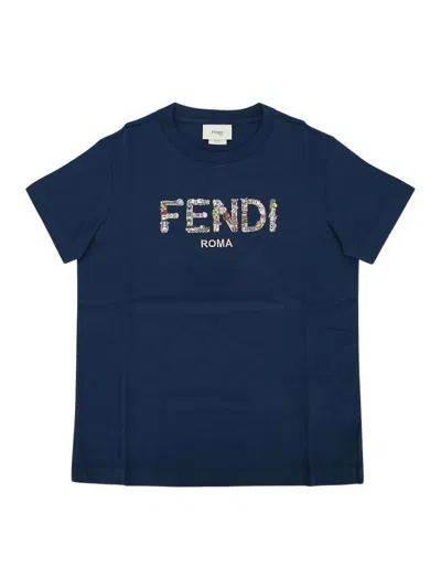 Fendi Jr Kids' T-shirt In Blue