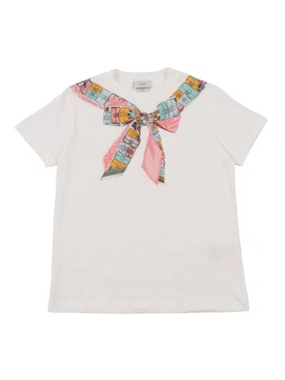 Fendi Jr T-shirt Jersey Tinto In Neutral
