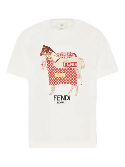 Fendi Jr Kids' T-shirt In White