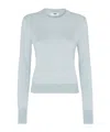 Fendi Jumper Light Blue Ff Wool And Silk Jumper In Light Blue
