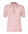Fendi Slim-fitting Polo Shirt-style Jumper In Pink