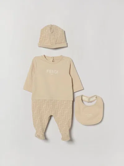 Fendi Babies'  Jumpsuit Kids In Nude