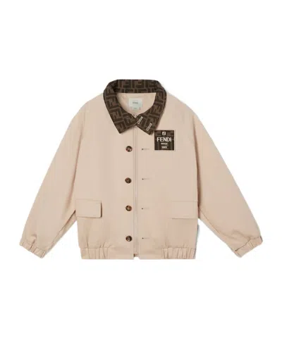 Fendi Kids' Junior Jacket In Brown