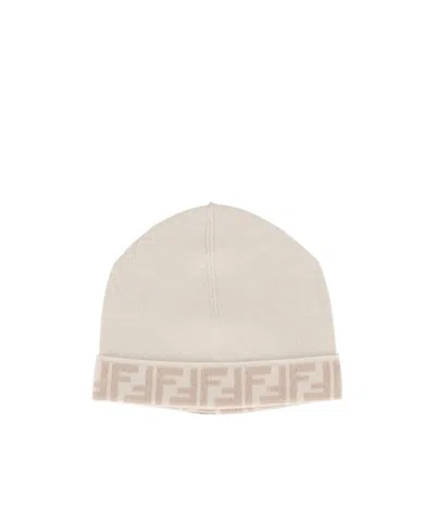 Fendi Junior Ff Reversible Beanie Hat In Pattern