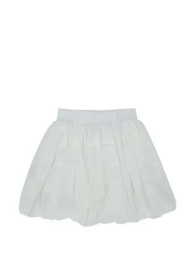 Fendi Kids' Junior Poplin Midi Skirt In White