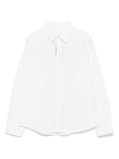 FENDI FENDI, JUNIOR SHIRT IN WHITE POPLIN
