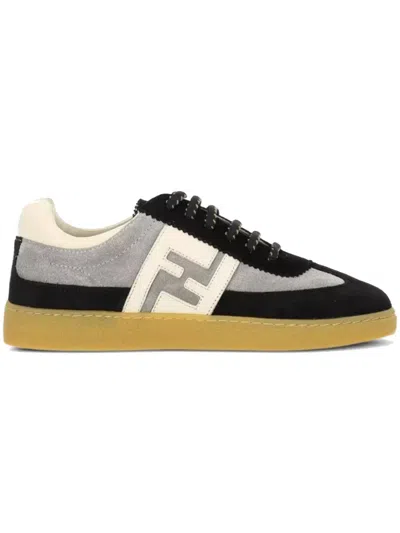 Fendi Junior Sneakers Leather In Multi