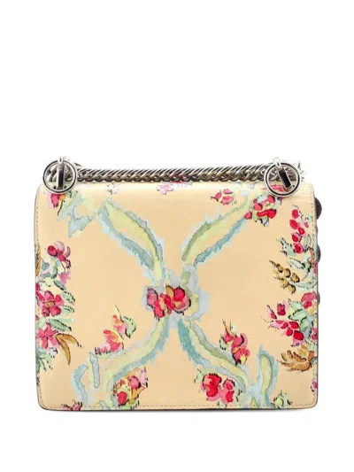 Pre-owned Fendi Kan I Bag Embellished Printed Leather Small Shoulder Bag In Multi